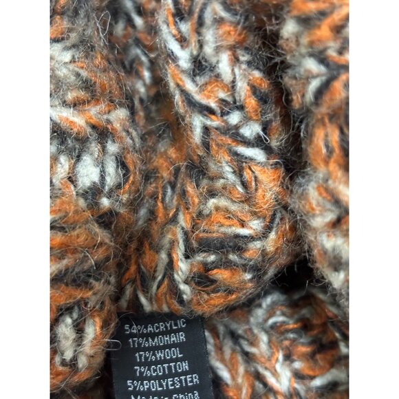 Desigual Womens Sweater Size Medium Orange Wool Mohair Cowl Neck Pullover - Picture 6 of 7
